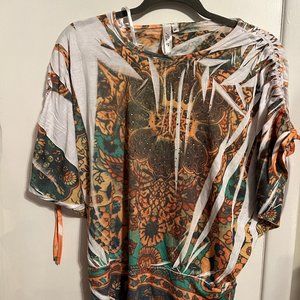 NWT HARVE BENARD CAP SLEEVE WITH TIES BLOUSE SZ 2X